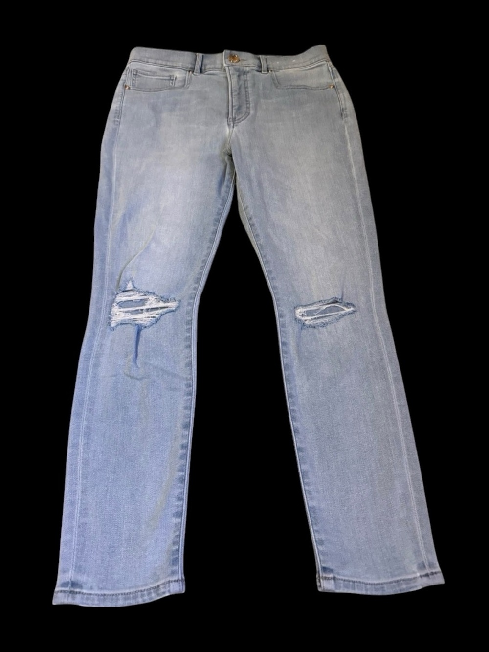 Express Denim strap perfect stretch straight jeans size 10